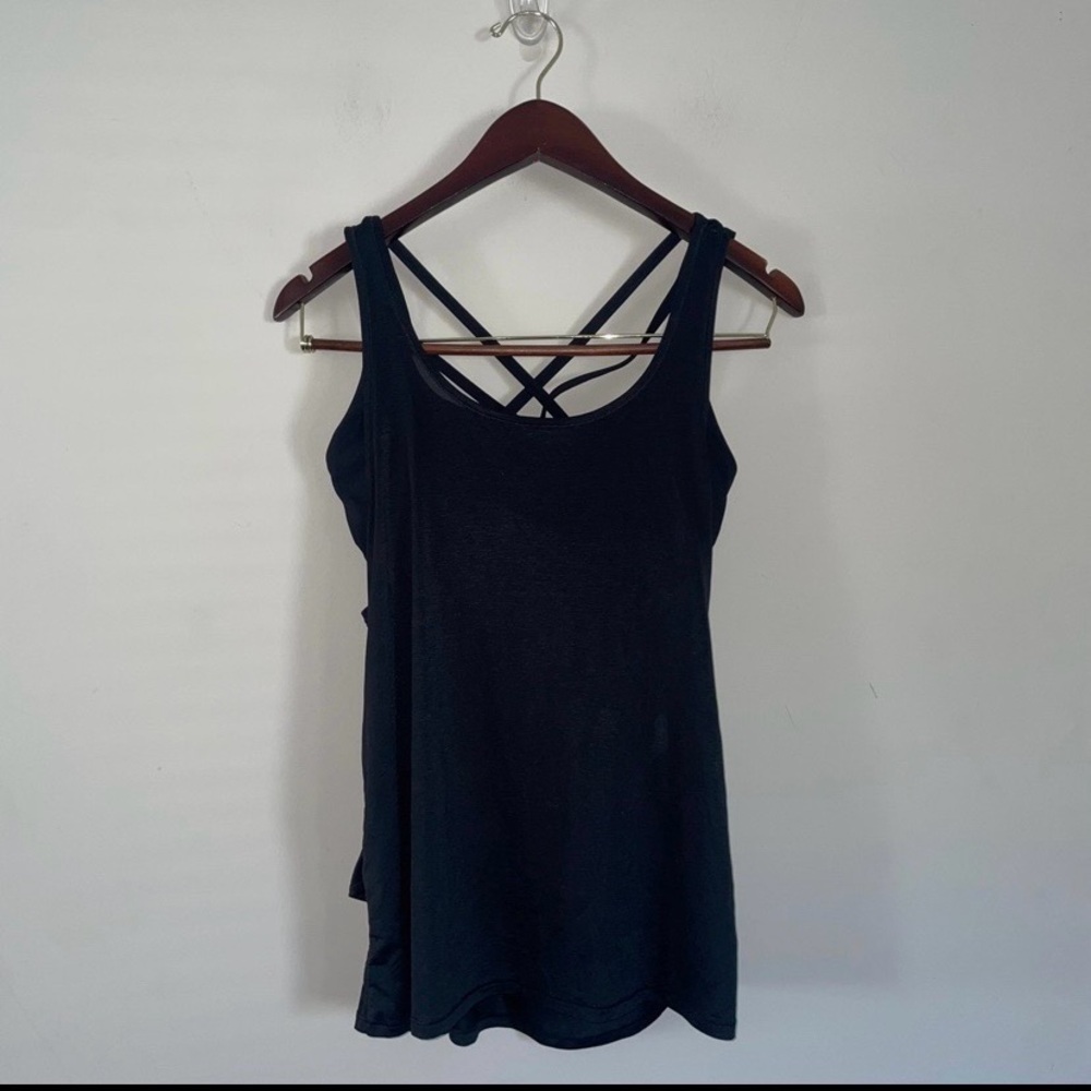 EUC Lululemon Athletica Black Tank Top with Crisscross Back 8